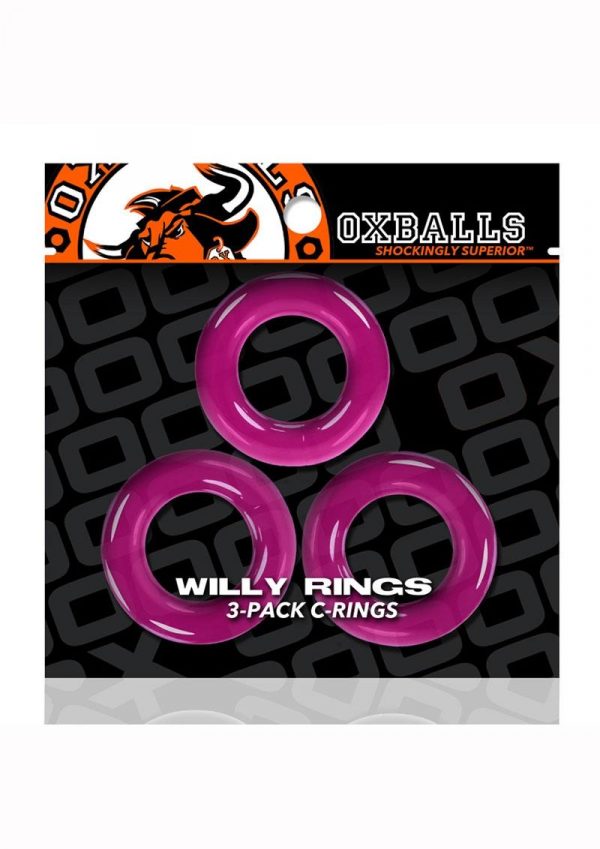 Oxballs Willy Rings Cock Ring (3 Pack) - Pink