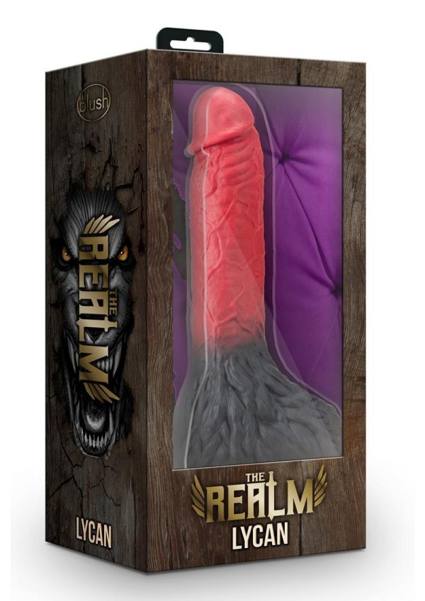 The Realm Lycan Silicone Lock On Werewolf Dildo - Red/Black