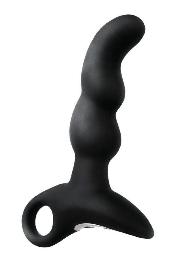 Anal-Ese Collection Rechargeable Vibrating Silicone Alpha Plug #4 - Black