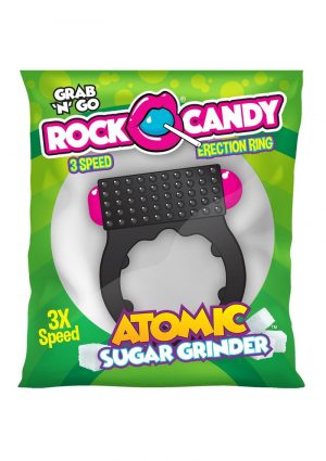 Rock Candy Atomic Sugar Grinder Vibrating Cock Ring - Black
