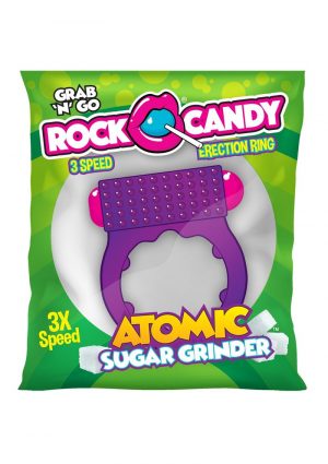 Rock Candy Atomic Sugar Grinder Vibrating Cock Ring - Purple