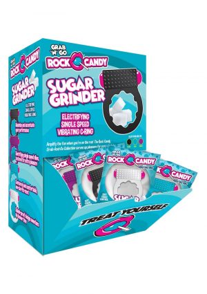 Rock Candy Sugar Grinder Vibrating Cock Rings Display (24 Per Display)