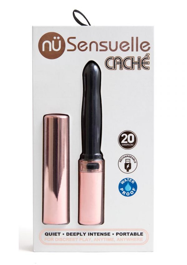 Sensuelle Cache 20 Function Silicone Rechargeable Covered Vibe - Rose Gold