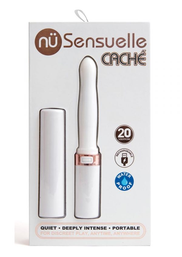 Sensuelle Cache 20 Function Silicone Rechargeable Covered Vibe - White