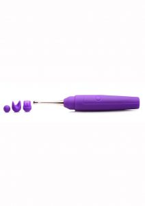 Inmi 10X En Pointe Teaser Silicone Rechargeable Stimulator With 3 Attachments - Purple