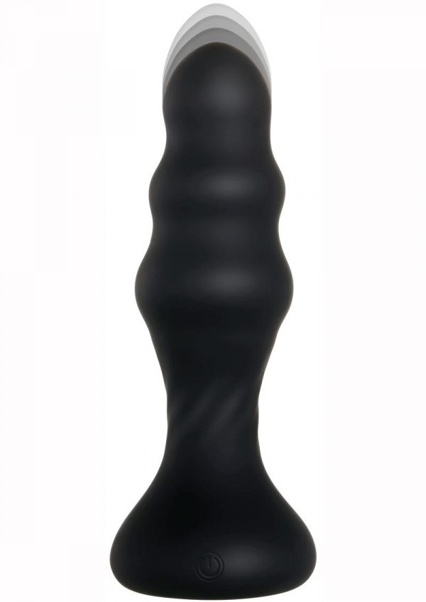 Backdoor Banger Silicone Rechargeable Anal Vibrator With Remote Control - Black