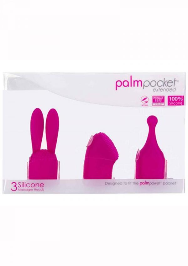 Palmpower Pocket Extended Silicone Attachments (Set of 3) - Pink