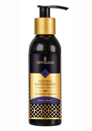 Sensuva Natural Water Based Blueberry Muffin Flavored Lubricant 4oz