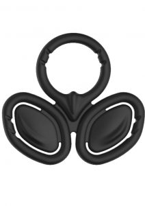 My Cockring The Triad Silicone Cock Ring andamp; Ball Cinch - Black