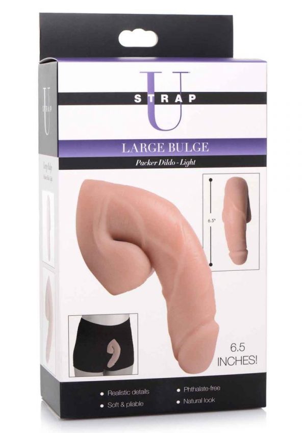 Strap-U Large Bulge Soft Packer Dildo 6.5in - Vanilla