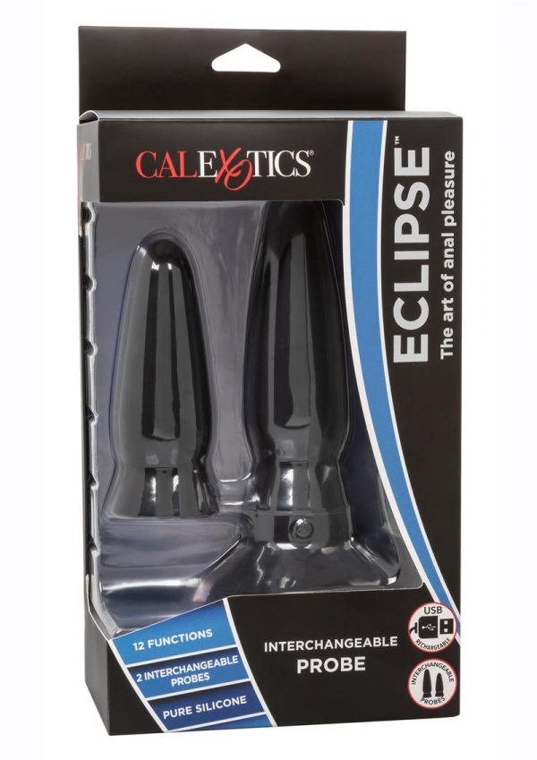 Eclipse Interchangeable Rechargeable Silicone Probe - Black