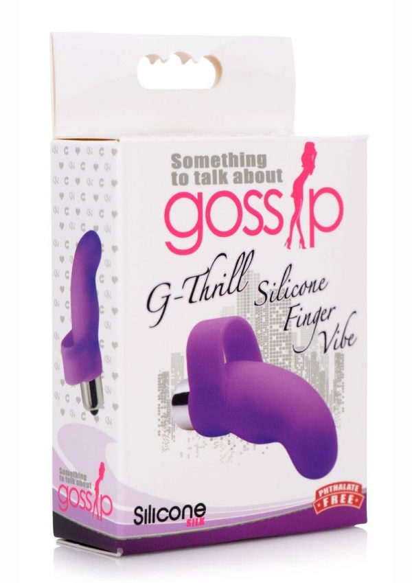 Gossip G-Thrill Silicone Finger Vibe with Full Size Bullet - Purple