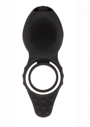 Mr. Flicker Rechargeable Silicone Cock Ring - Black