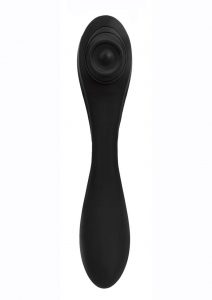 OMG VibraPulse Rechargeable Silicone Adjustable Clitoral Massager with Vibrator - Black