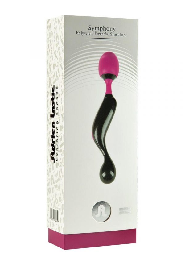 Symphony Rechargeable Silicone Massager - Black/Pink