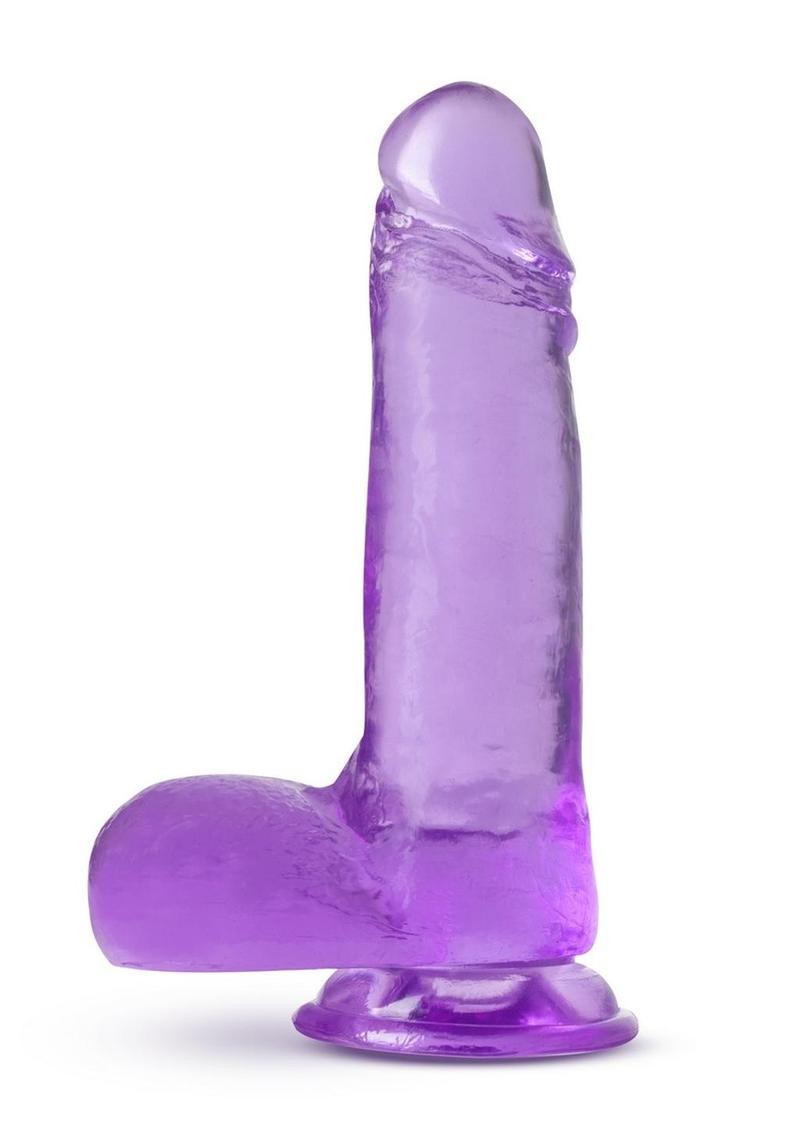 B Yours Plus Rock n` Roll Realistic Dildo with Balls 7.25in - Purple