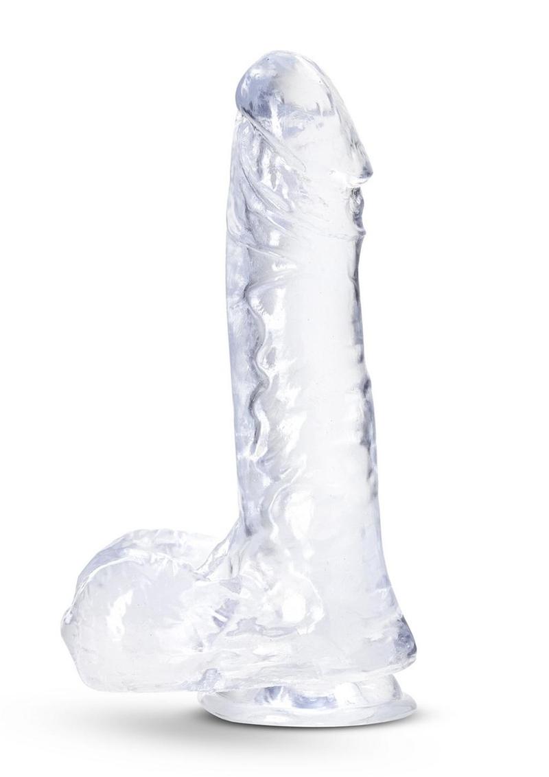 B Yours Plus Rock n` Roll Realistic Dildo with Balls 8in - Clear
