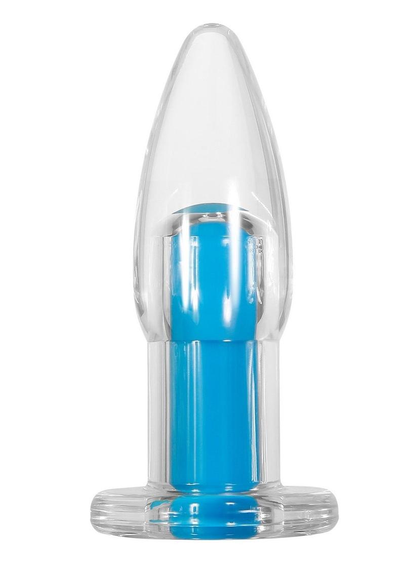 Gender X Electric Blue Silicone Rechargeable Vibrator with Remote Control - Clear/ Blue