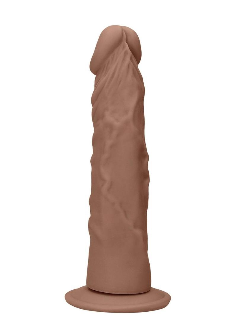 RealRock Skin Realistic Dildo Without Balls 9in - Caramel