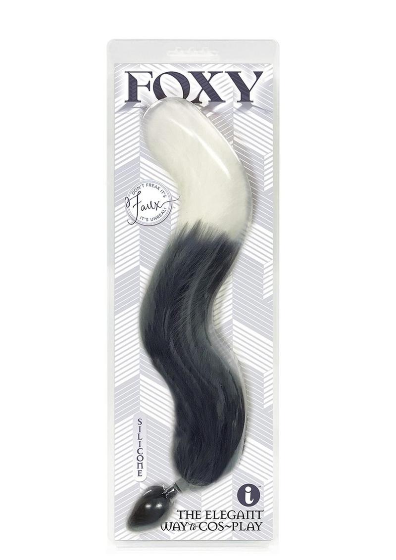 Foxy Silicone Fox Tail Butt Plug - Silver