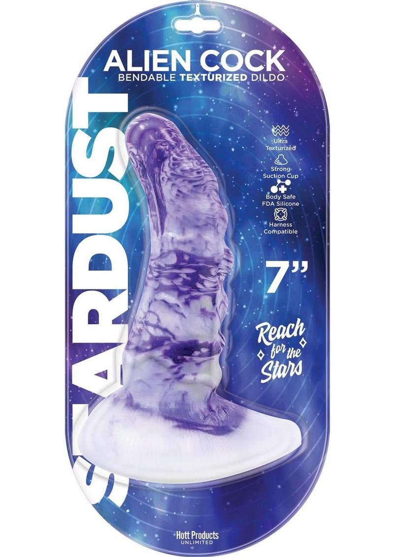 Stardust Alien Silicone Dildo - Purple/White