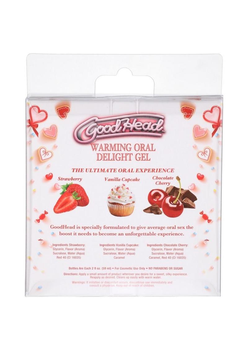 GoodHead Warming Oral Delight Gel Assorted Flavors (3 Pack) 2oz