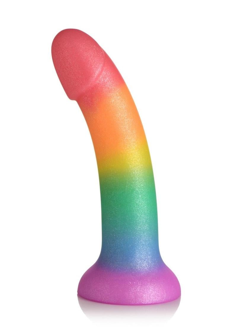 Simply Sweet Phallic Silicone Rainbow Dildo