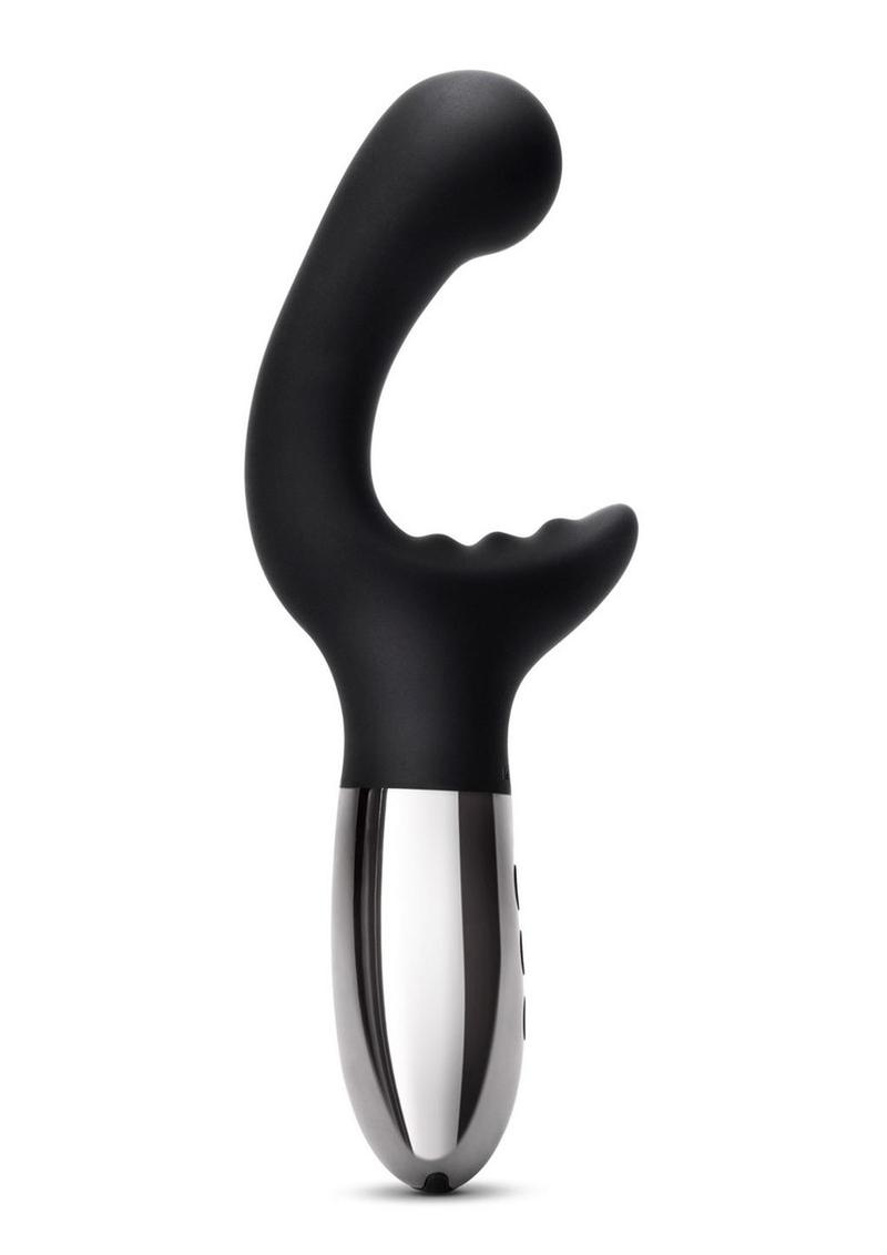 Le Wand XO Rechargeable Silicone Dual Stimulating Vibrator - Black