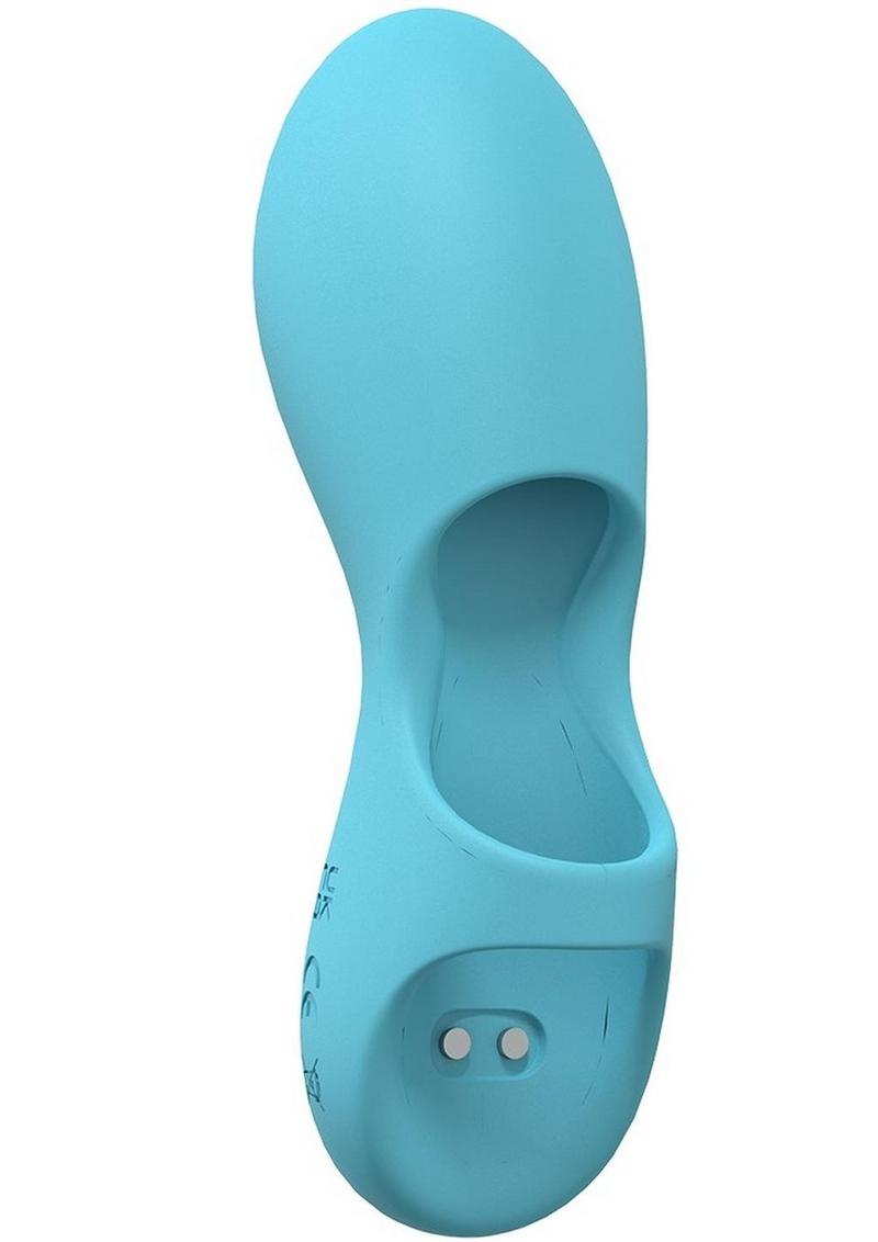 LoveLine Joy Rechargeable Silicone Finger Vibrator - Blue