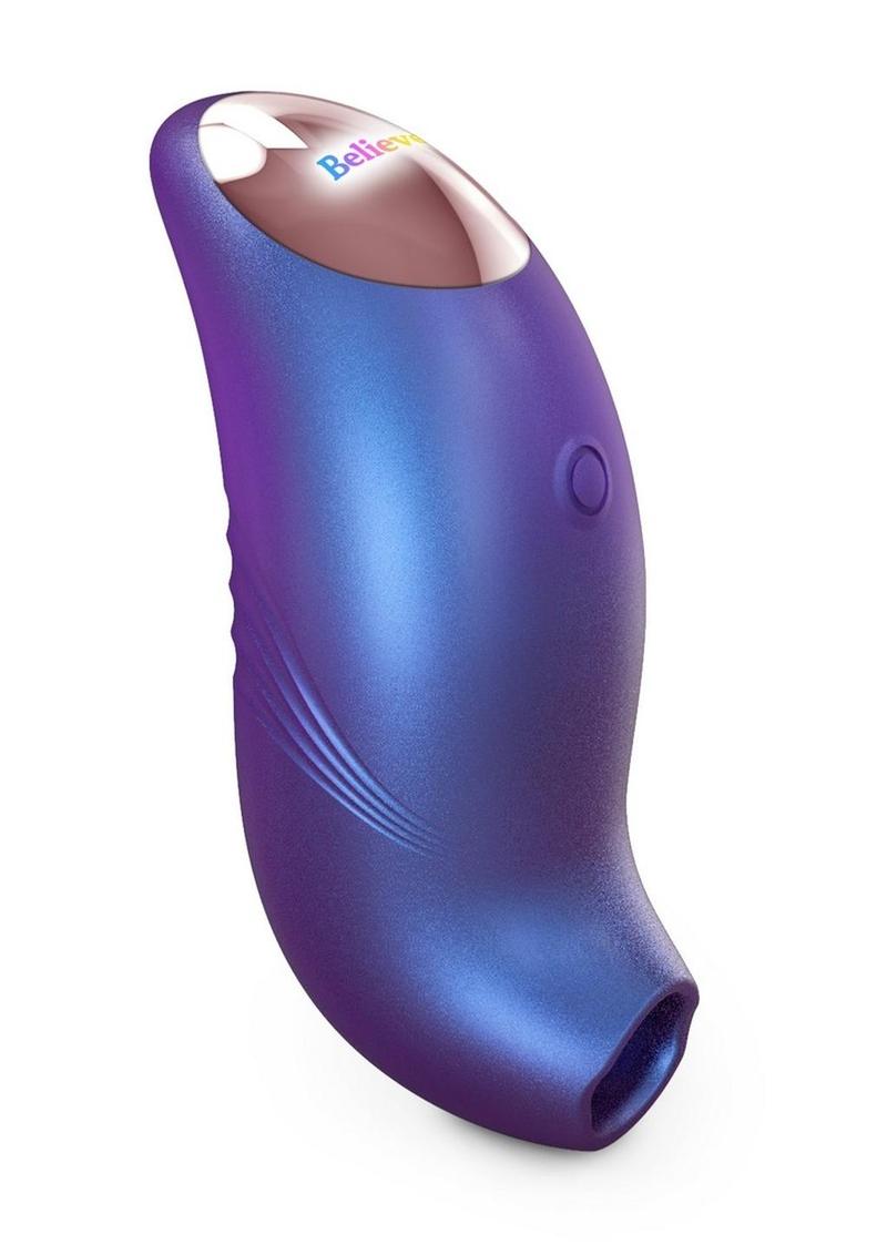 Love to Love Believer Rechargeable Silicone Clitoral Stimulator - Iridescent Night Blue