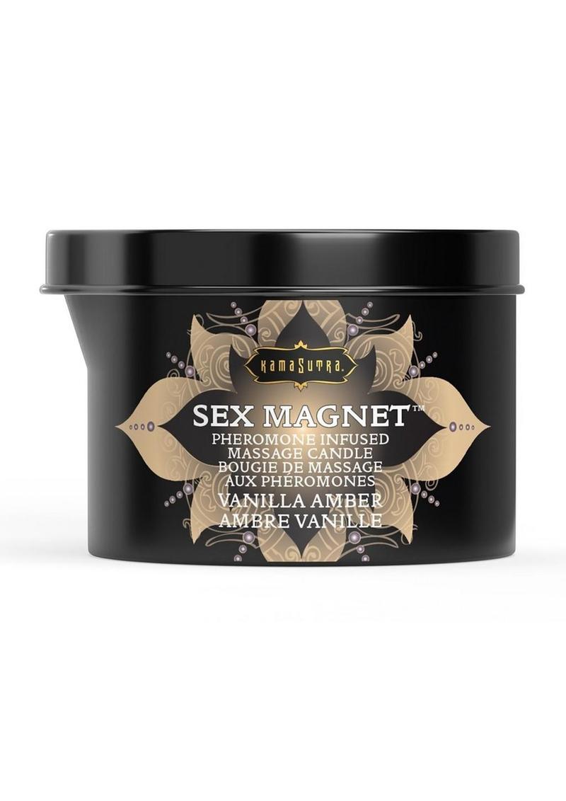 Kama Sutra Sex Magnet Vanilla Amber Candle with Pour Spout 6oz.