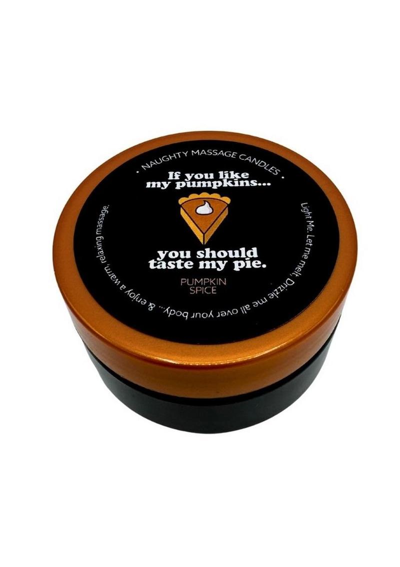 Kama Sutra Halloween Mini Massage Candle 1oz Taste my Pie - Pumpkin Spice