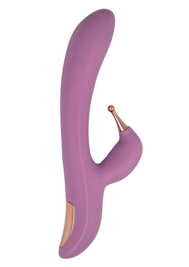 Goddess Tri-Tip Rechargeable Silicone Rabbit Vibrator - Lavender